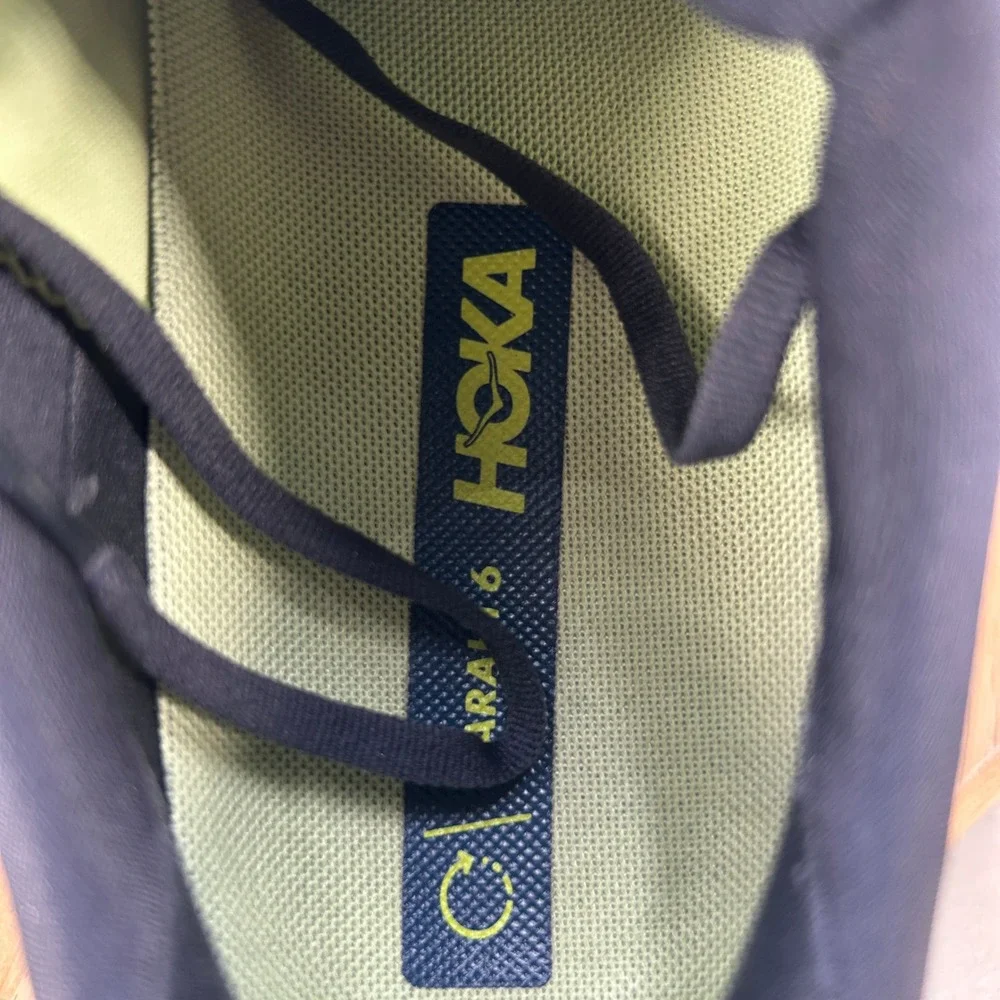 Hoka Arahi 6 Mens Running Shoes Blue Yellow Cushioned Size 10.5 D Comfort
